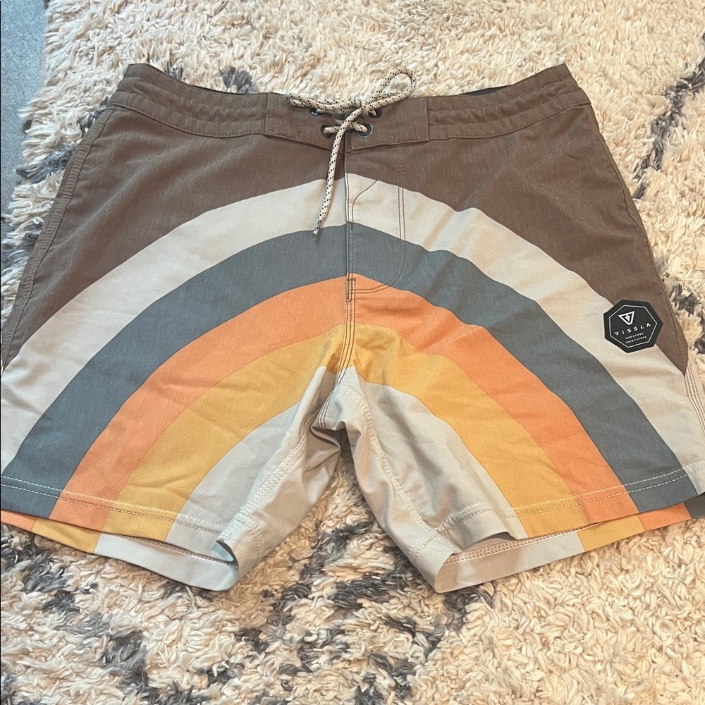 VISSLA Brown and Rainbow Board Shorts - 30